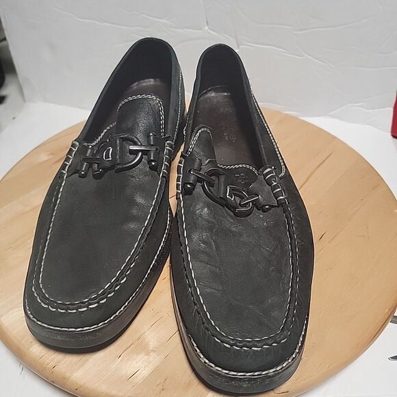 Donald J. Pliner Filo Slip-on Loafer Horsebit Women Size 11M Black Made In Italy